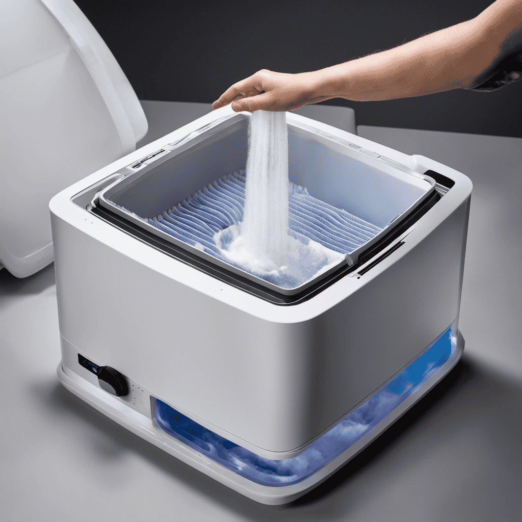 An image that showcases the step-by-step process of washing an ozone tray in an air purifier