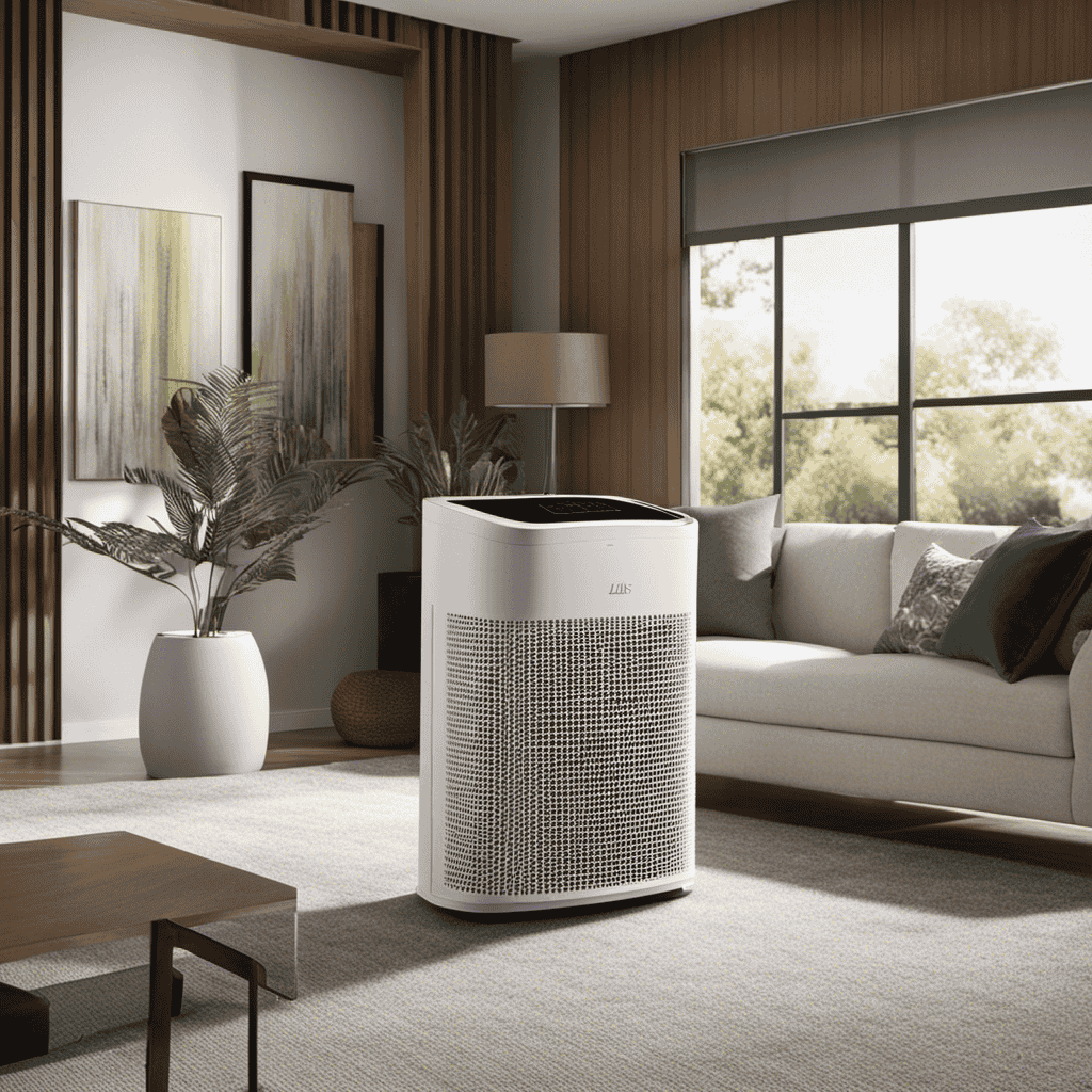 An image showcasing a step-by-step guide to changing Idylis Air Purifier Filters, capturing the process from removing the old filter to installing the new one, with clear visuals of each stage