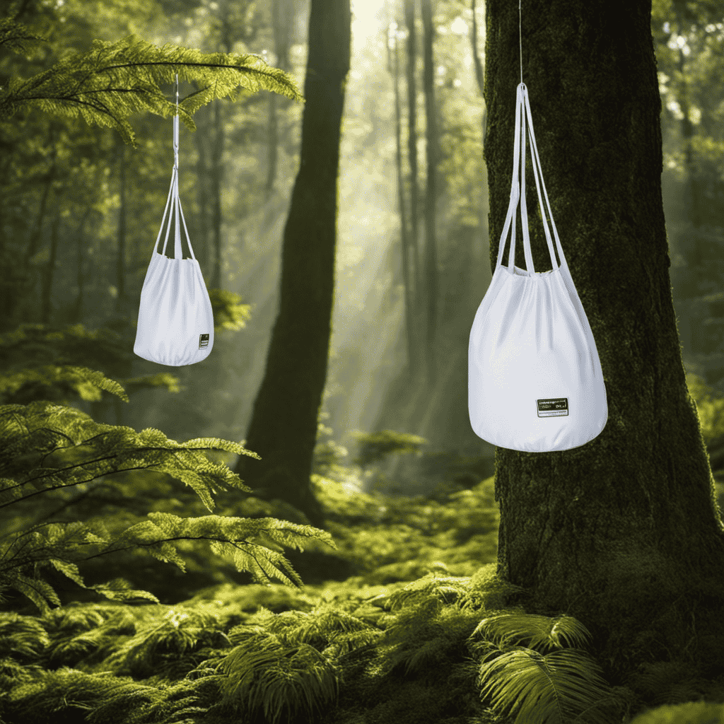 An image showcasing the Nature Fresh Air Purifier Bags alongside a serene forest setting