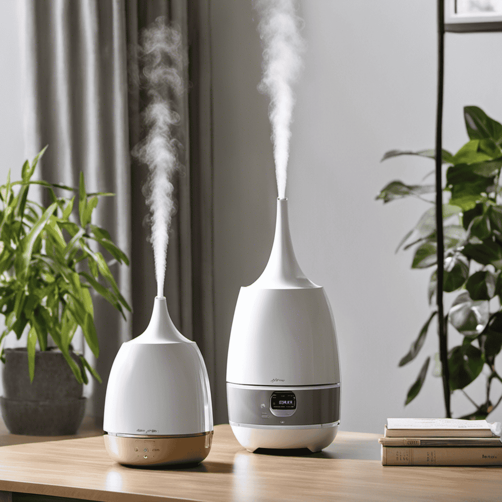 An image showcasing a step-by-step demonstration of filling the Joy Fresh Air Forever Fragrant Airflo Purifier and Humidifier with water