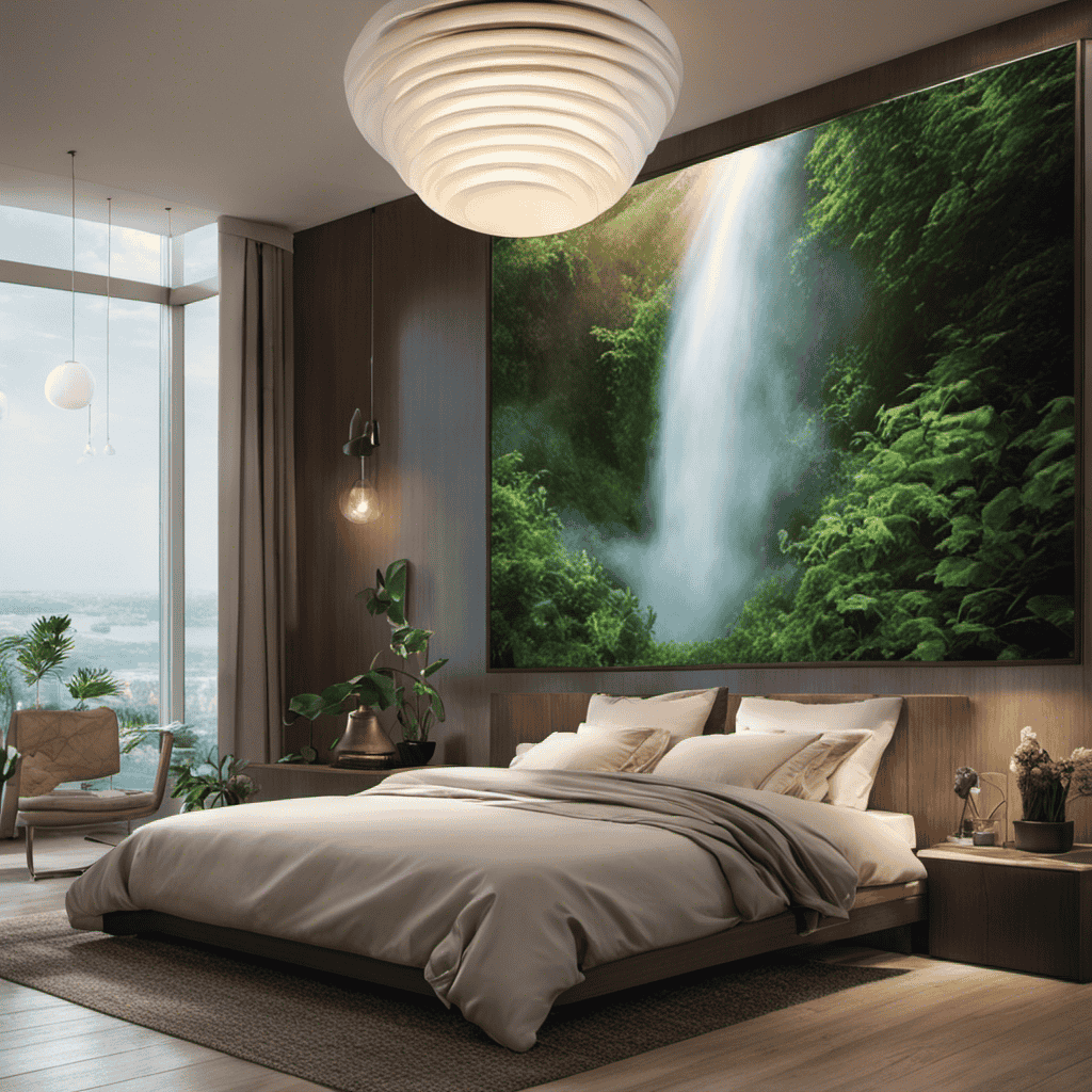 An image that showcases a serene bedroom setting with a person sleeping peacefully