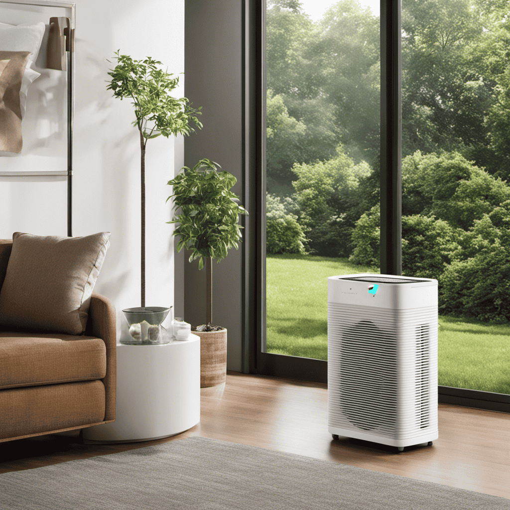 An image showcasing an open air purifier with a diverse arrangement of pollutants being captured, including dust particles, pet dander, pollen, smoke, mold spores, and lingering odors, ensuring clean and fresh indoor air
