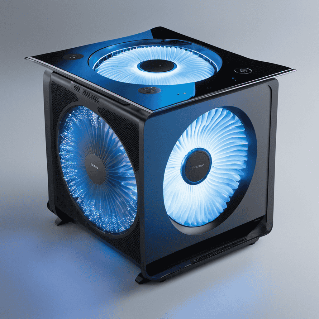 An image showcasing the inner workings of an air purifier