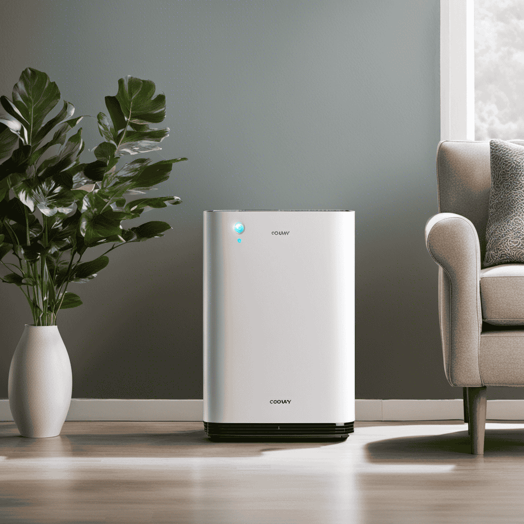 An image that showcases the Ionizer feature on the Coway Air Purifier in action