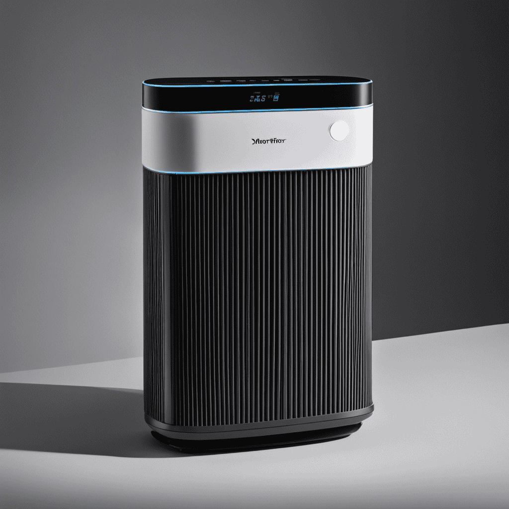 An image capturing the process of an air purifier's ionizer, showcasing the release of negatively charged ions that attach to airborne pollutants, neutralizing them and creating a clean environment