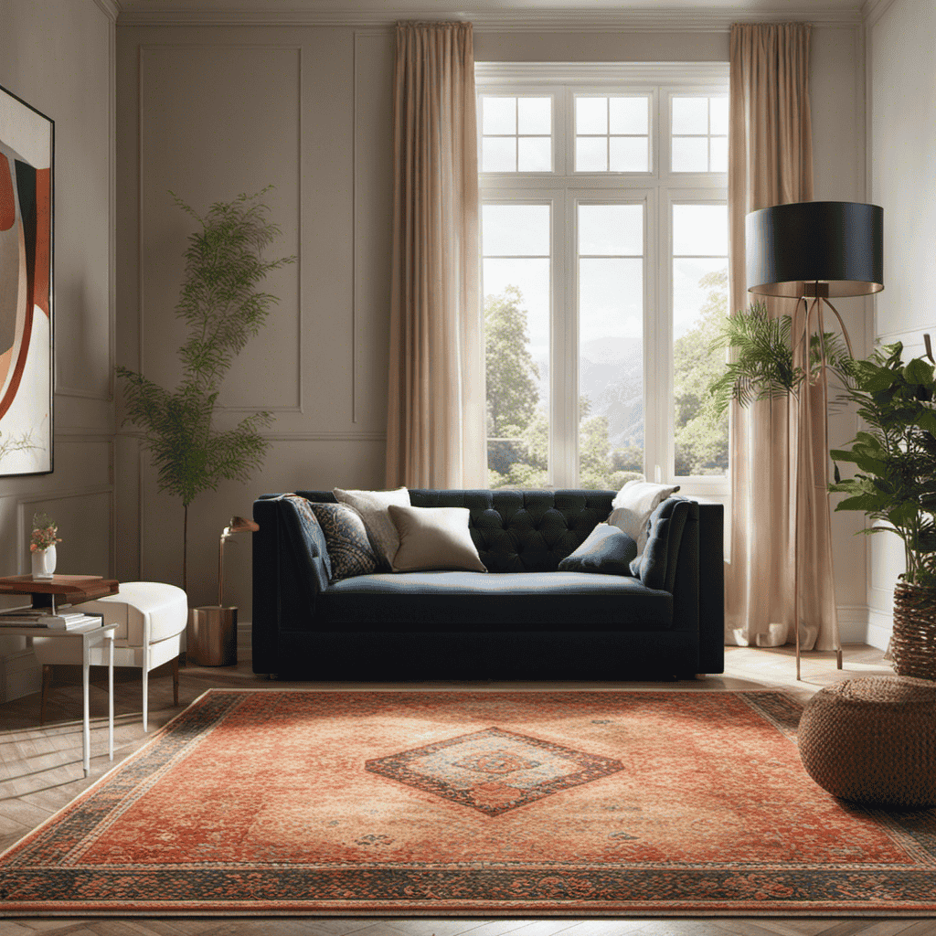 An image showcasing a room with vibrant, freshly installed carpet
