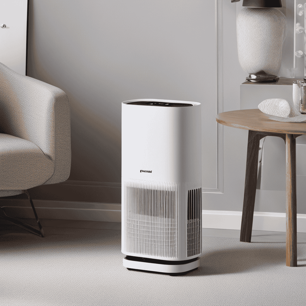 An image showcasing an air purifier with an ionizer feature