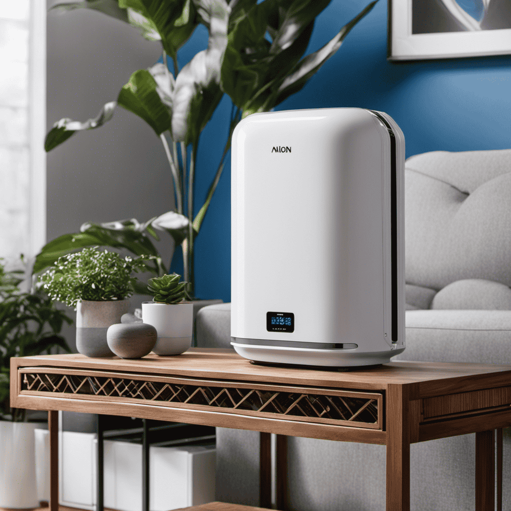 An image that showcases the transformative power of an Anion Mode Air Purifier