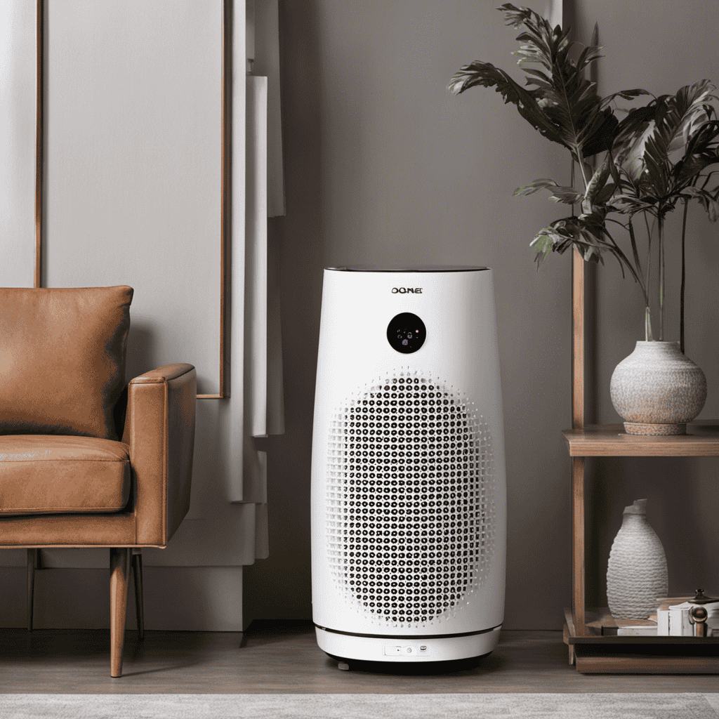 An image showcasing an ozone function air purifier in action