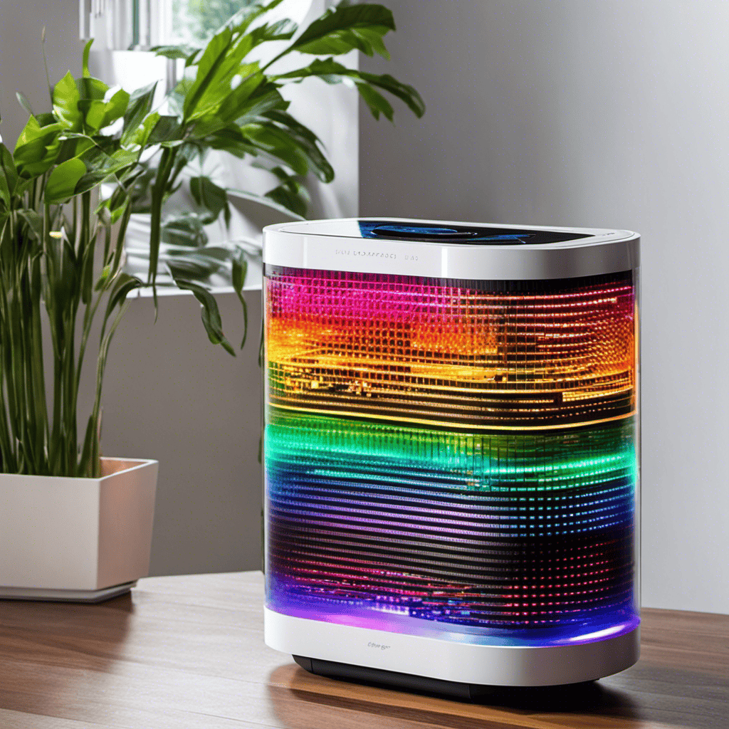 An image showcasing the inner workings of a Rainbow Air Purifier