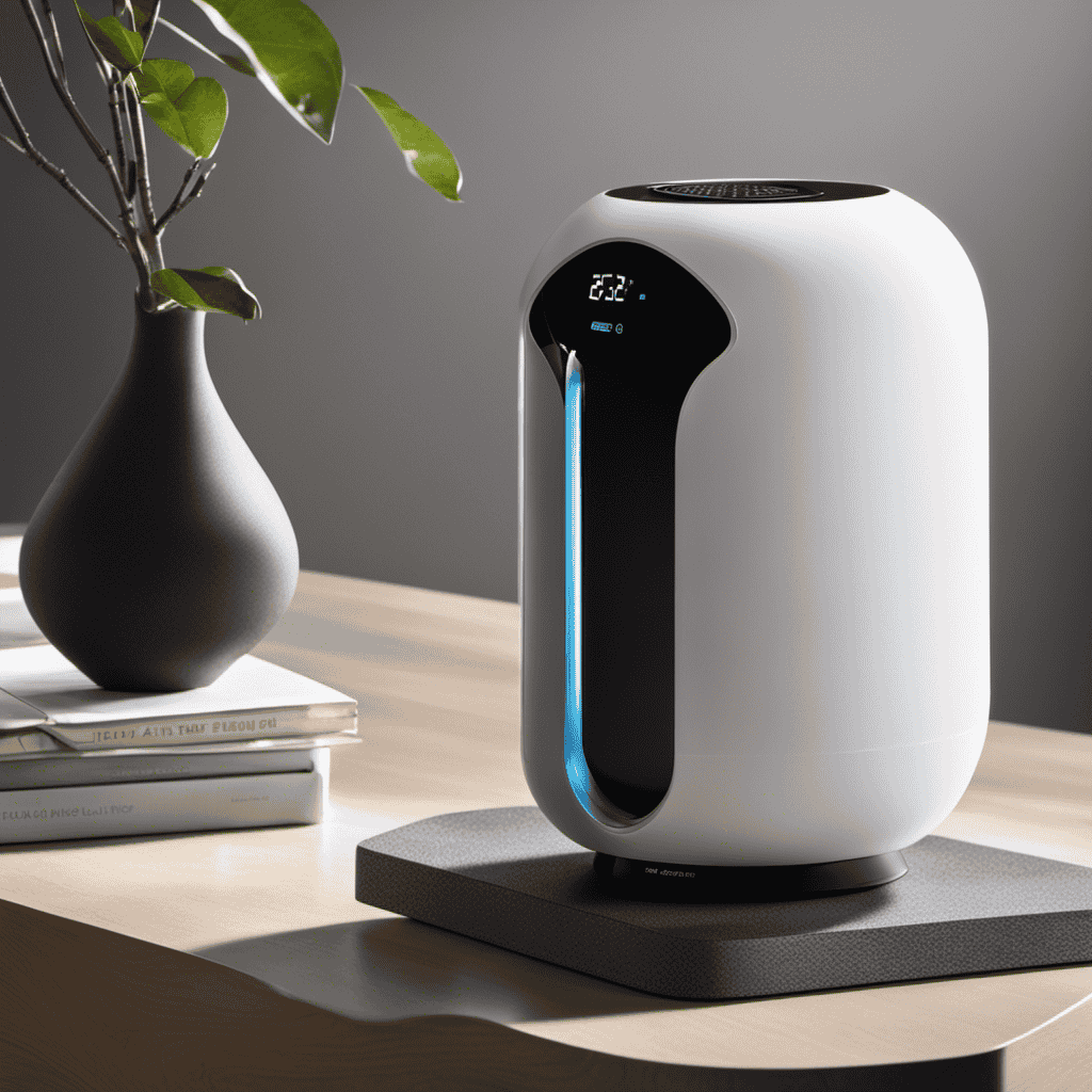 An image showcasing a sleek and modern air purifier specifically designed for asthma sufferers