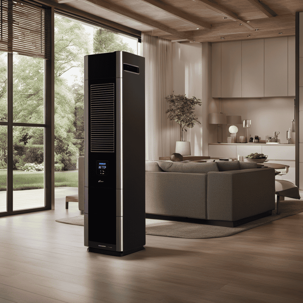 An image showcasing a residential furnace with an air purifier seamlessly attached, highlighting the integrated design