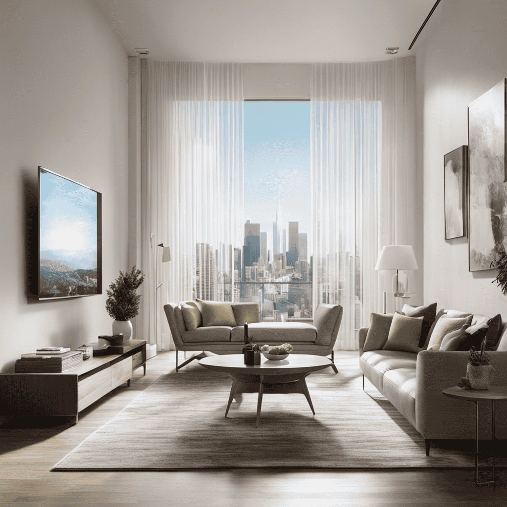 An image showcasing a spacious living room with clean, fresh air