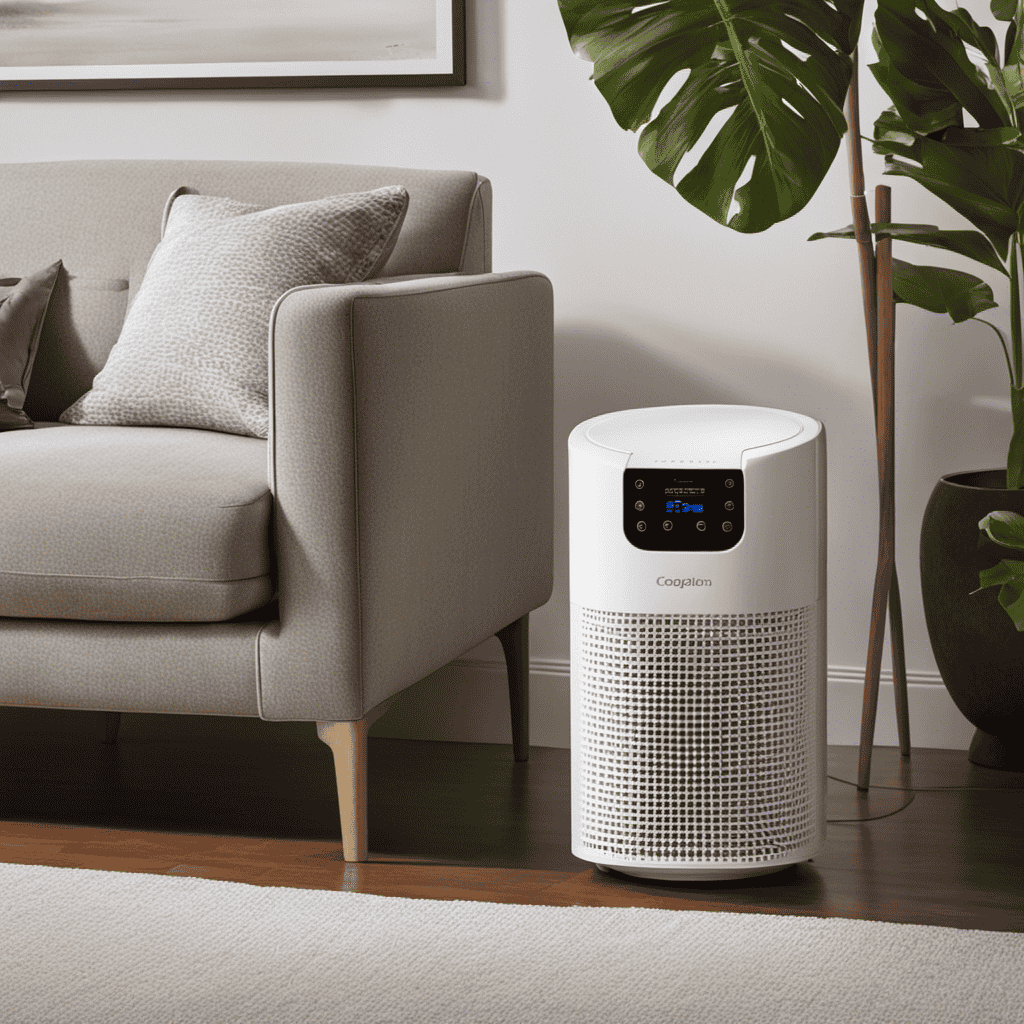An image showcasing two distinct devices side by side: an air purifier with multiple filters capturing airborne pollutants, and a humidifier emitting a gentle mist to moisturize the air