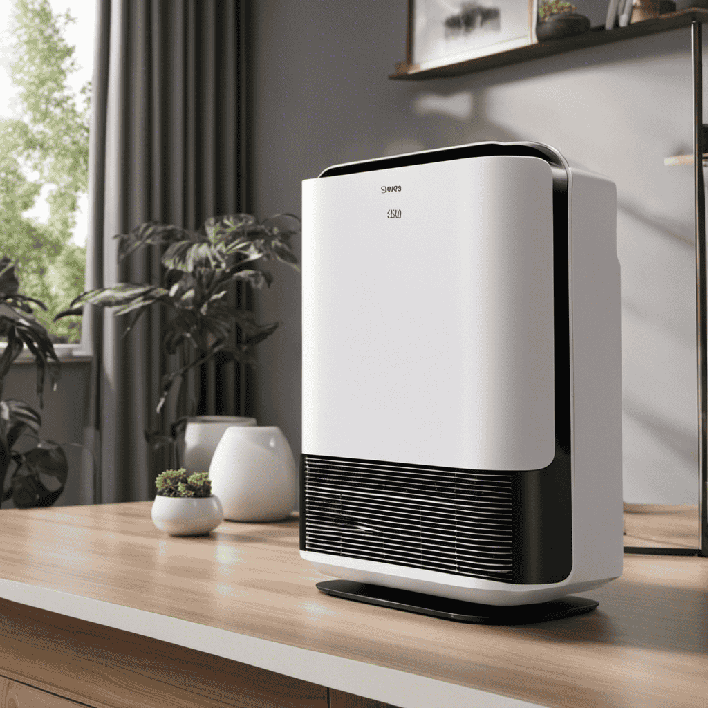 An image that showcases an air purifier with a built-in ionizer