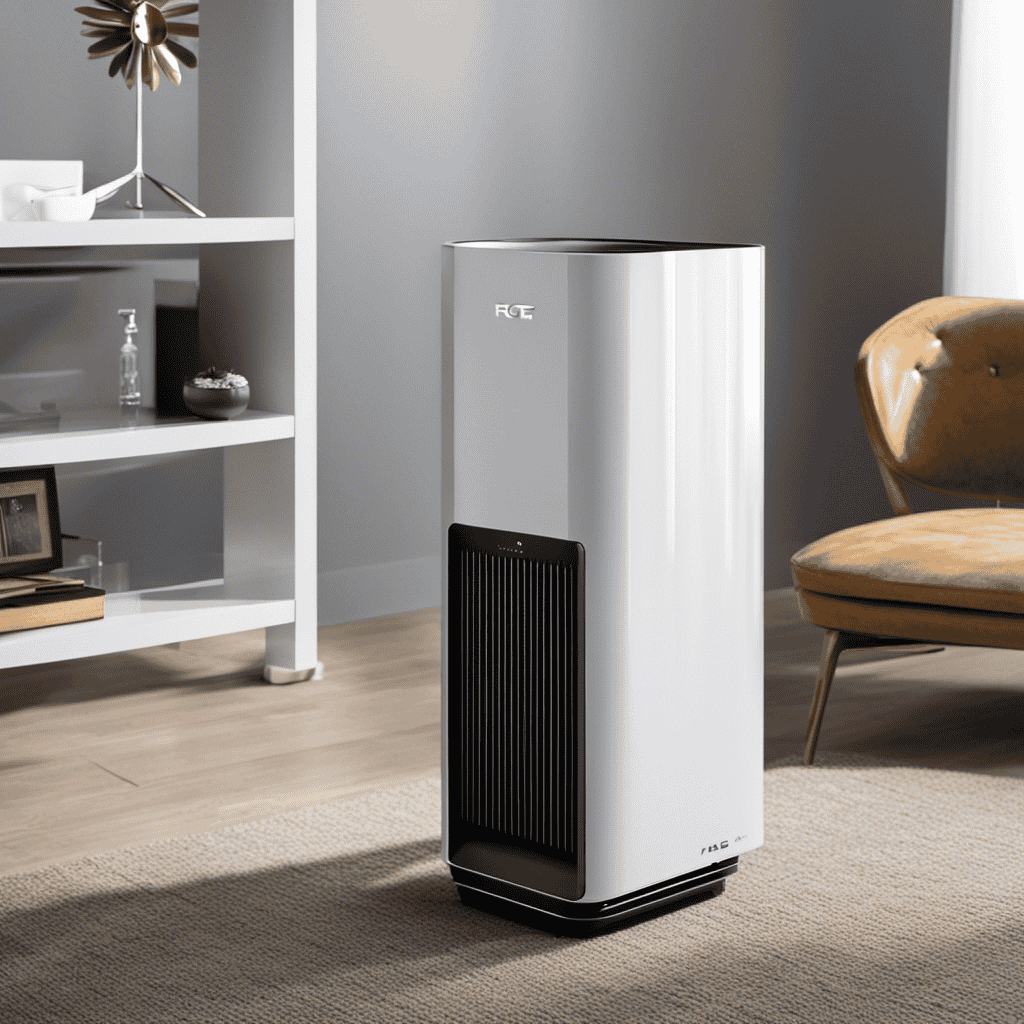 An image showcasing the sleek and modern design of the latest version of the RGF REME-HALO Ionizer Air Purifier