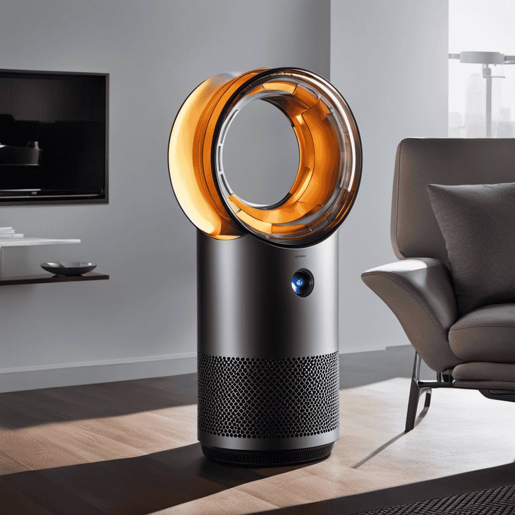 An image showcasing the intricate inner workings of a Dyson Air Purifier, highlighting the VOC (Volatile Organic Compounds) sensor