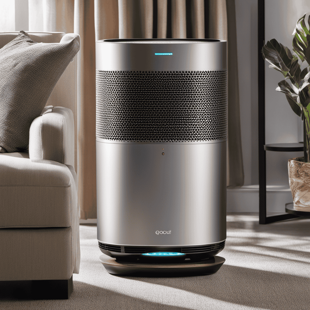 An image showcasing an air purifier with a variety of disinfectant options such as UV-C light, activated carbon filters, and essential oil diffusers, highlighting their specific uses and benefits