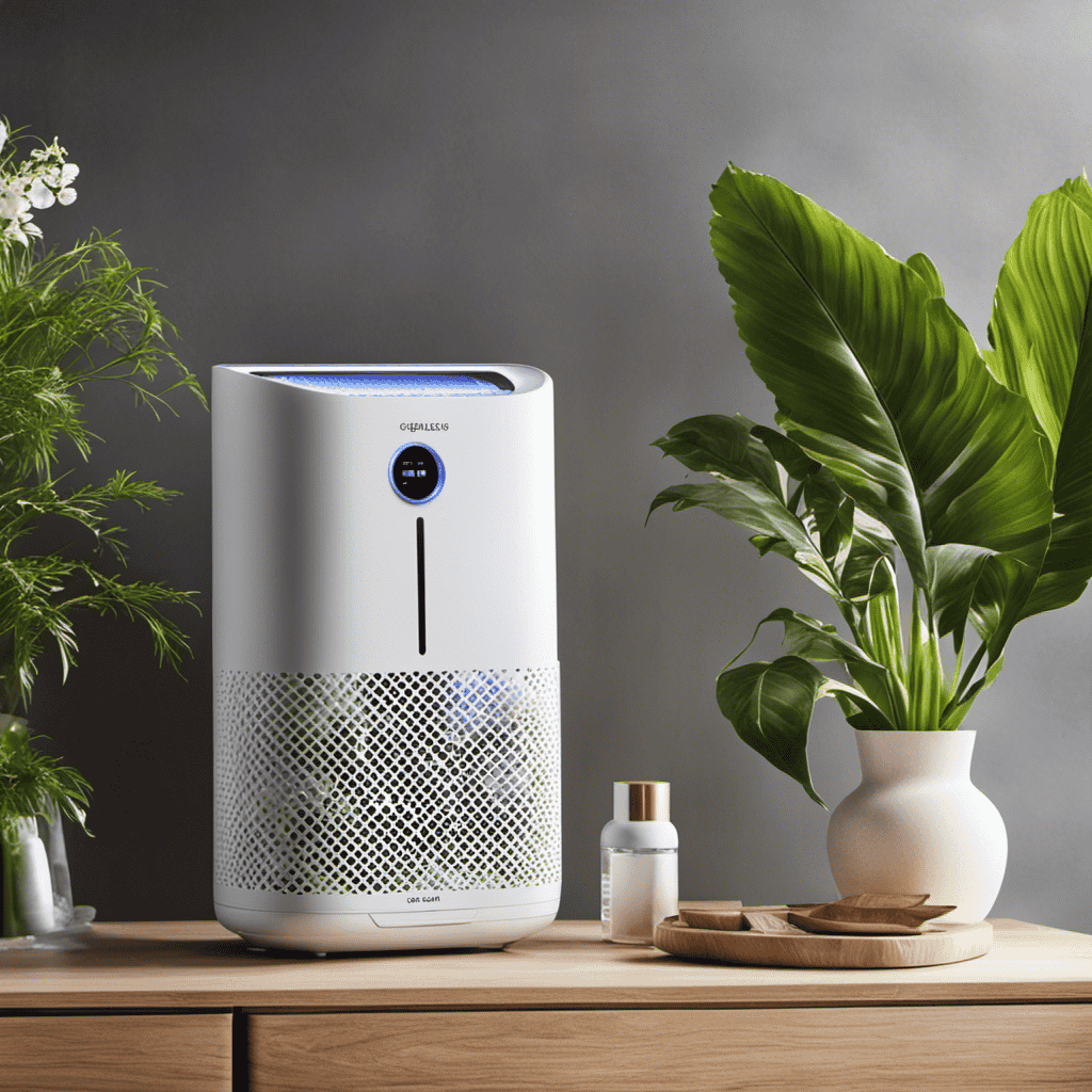 An image showcasing a range of air purifier remedies, featuring vibrant illustrations of plants, essential oils, HEPA filters, and UV lamps, highlighting their ability to cleanse and freshen indoor air