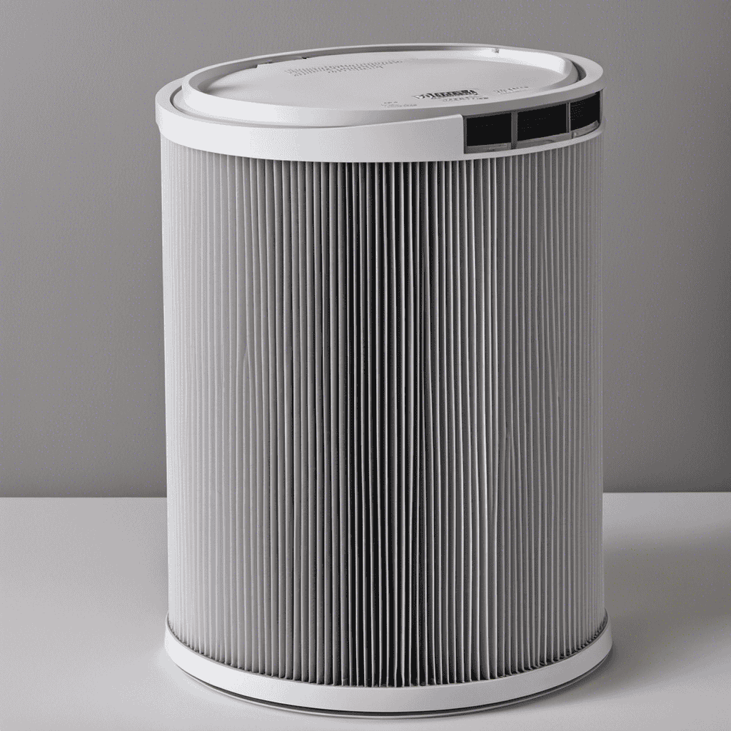 An image showing the dimensions of the Hunter G1200403 Air Purifier Filter