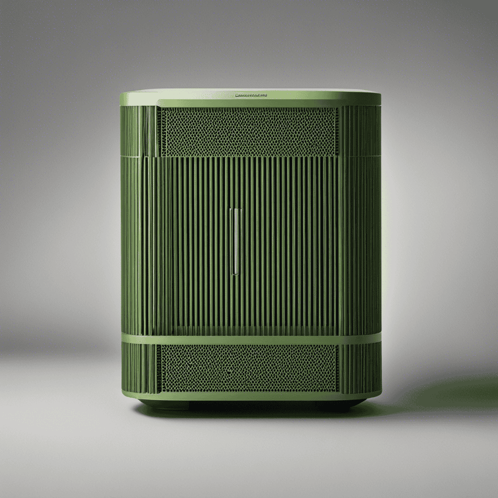 An image showcasing a Green Air Purifier, revealing its interior