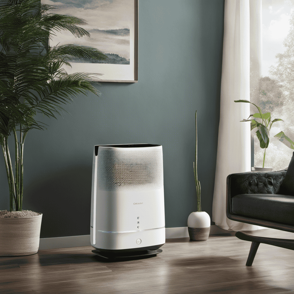An image that showcases the contrast between an air purifier and a humidifier