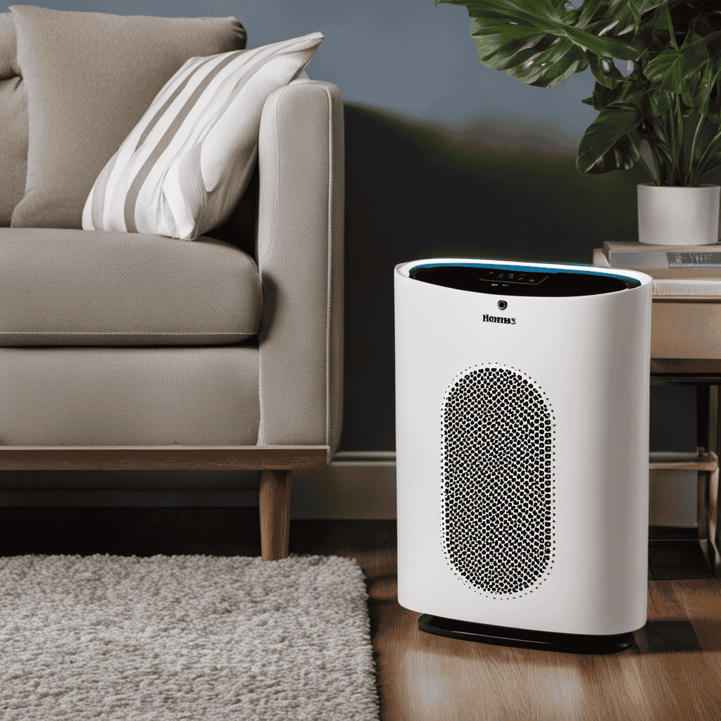 An image that showcases the Holmes Personal Space Air Purifier (HAP116Z-U) in action