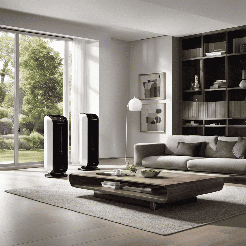 An image showcasing the sleek and modern design of the Aeramax190 Air Purifier, with its advanced filtration system and cutting-edge features