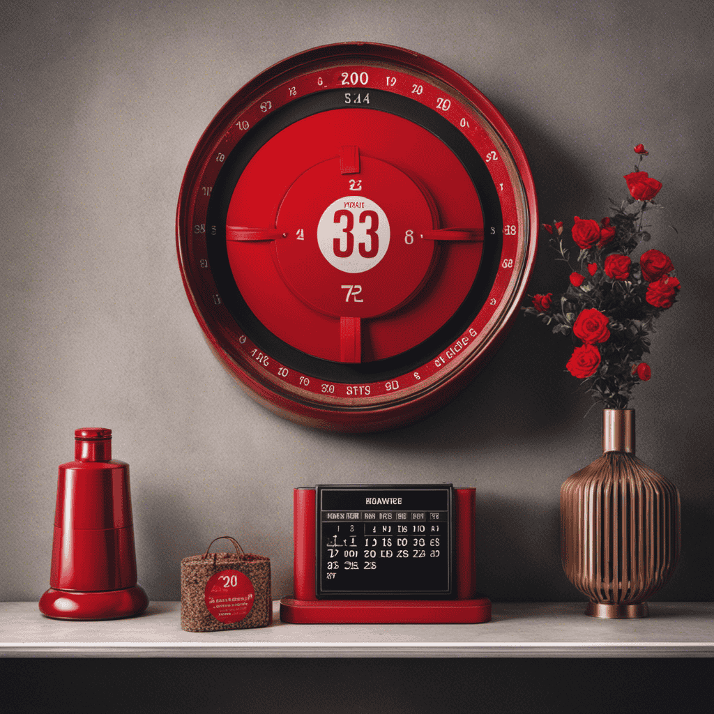 An image featuring a calendar with a bold red circle around the present date, accompanied by an air purifier covered in dust particles, indicating the need for change