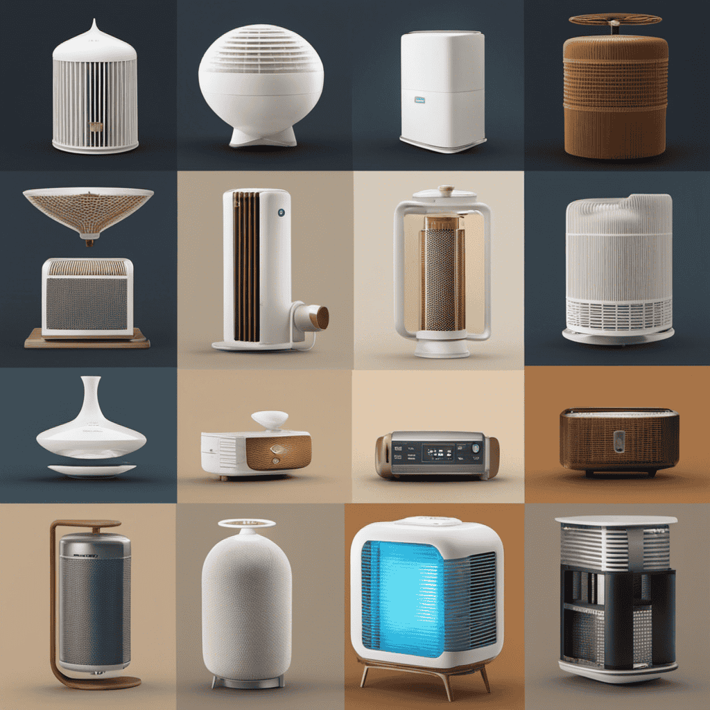 An image that showcases the evolution of air purification technology throughout history