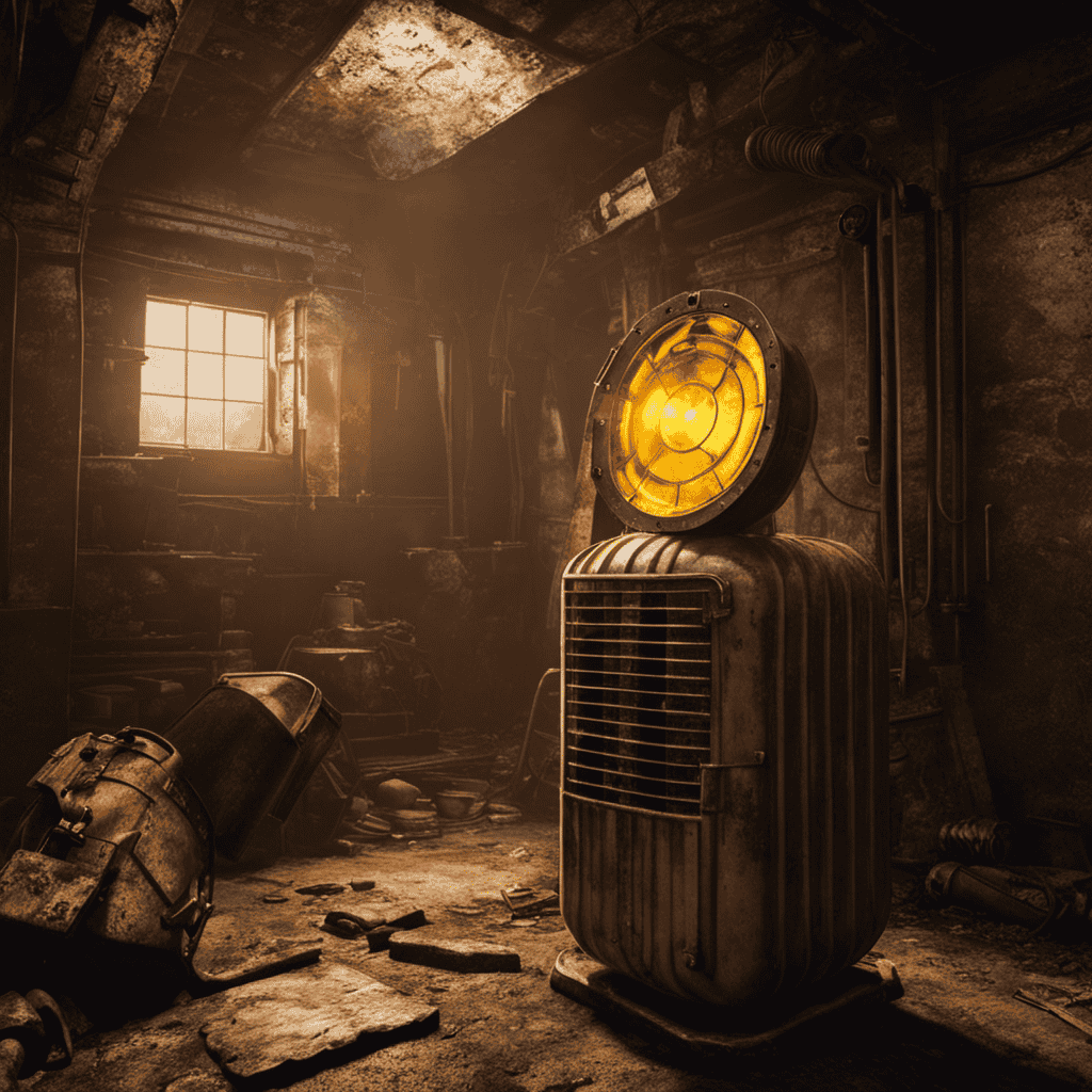 An image capturing the desolate aftermath of Fallout76's Miners Locker Air Purifier #4