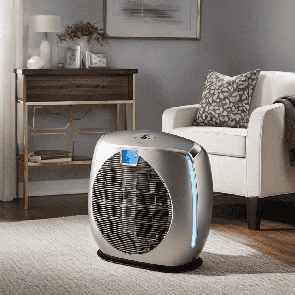 An image of a Homedics AR-20 air purifier, prominently featuring its control panel
