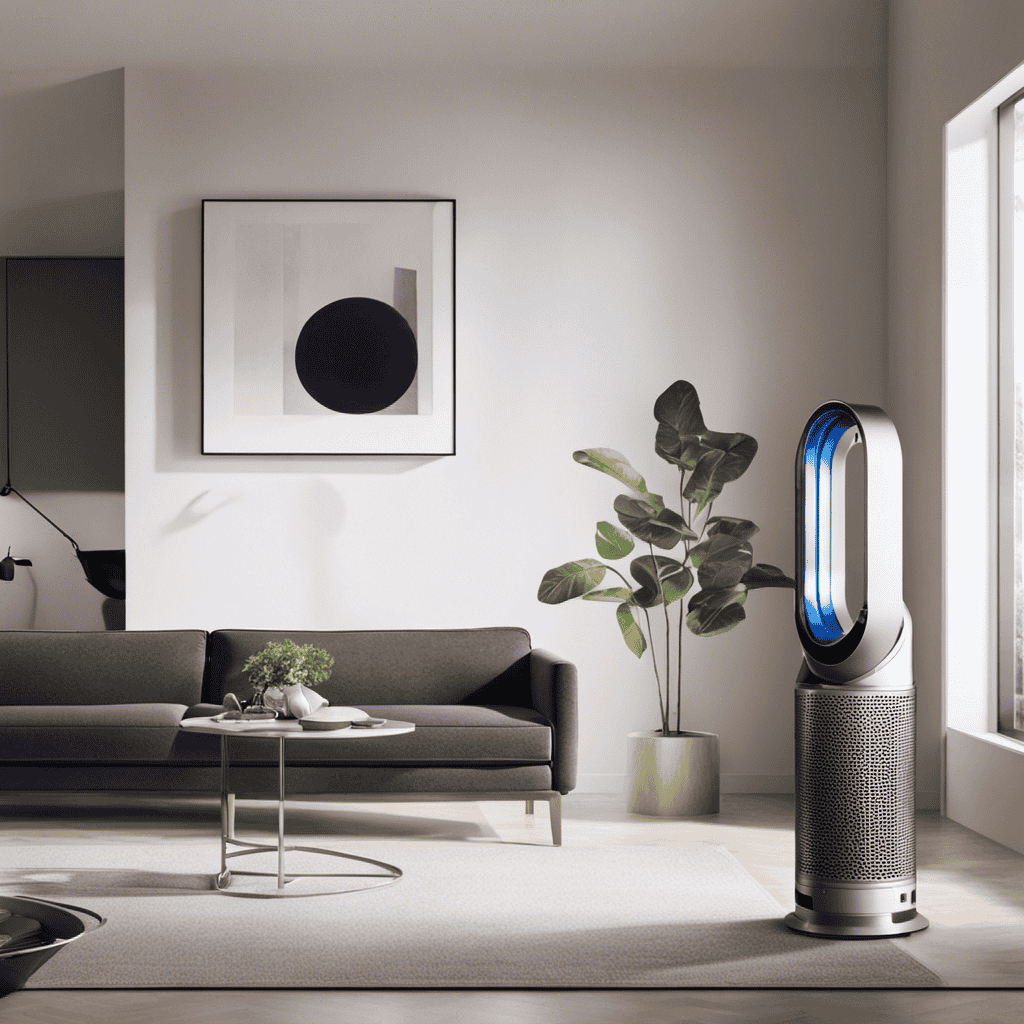 An image showcasing the interior of a Dyson Air Purifier, focusing on the precise location of its sensor