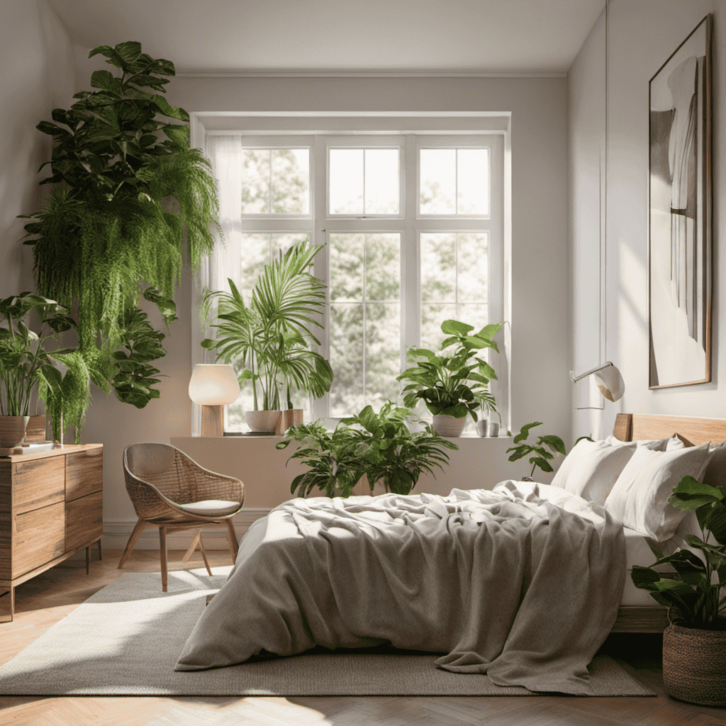 An image showcasing a serene bedroom scene