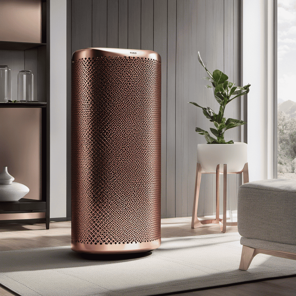 An image showcasing various air purifiers side by side, with a focus on one particular purifier revealing its interior