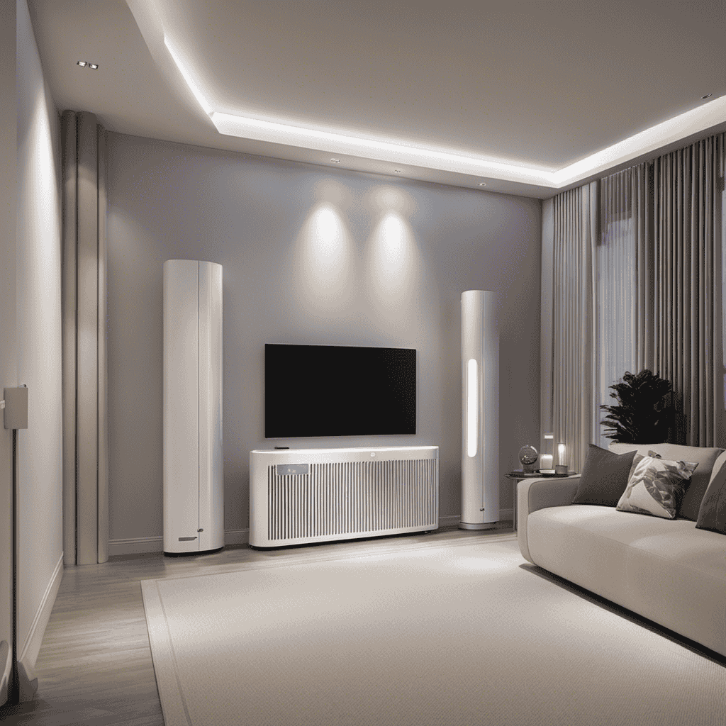 An image depicting a spacious, well-lit basement with clean air circulating