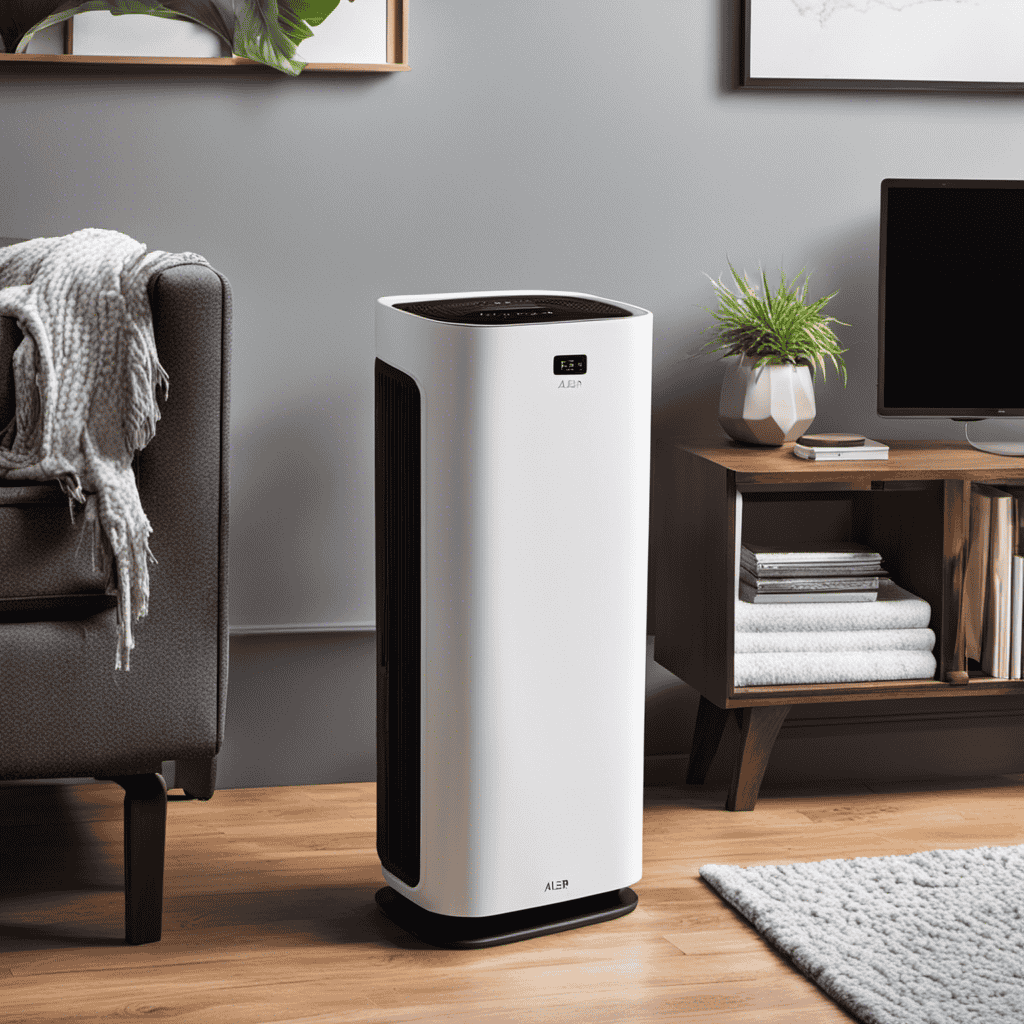An image showcasing two Alen air purifiers side by side, highlighting their distinct features like filter types, coverage area, noise levels, and design