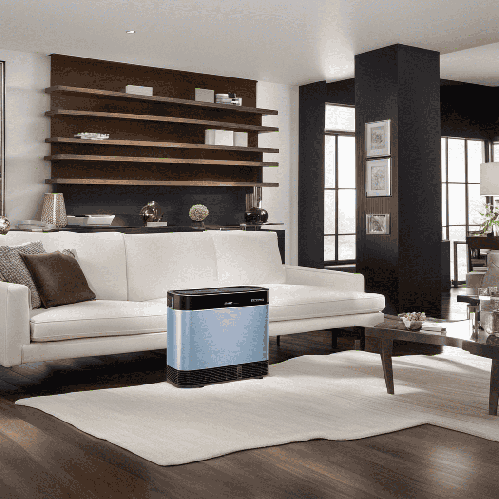 An image showcasing the sleek design of the Austin Air Purifier models, with their distinct color options and various sizes on display