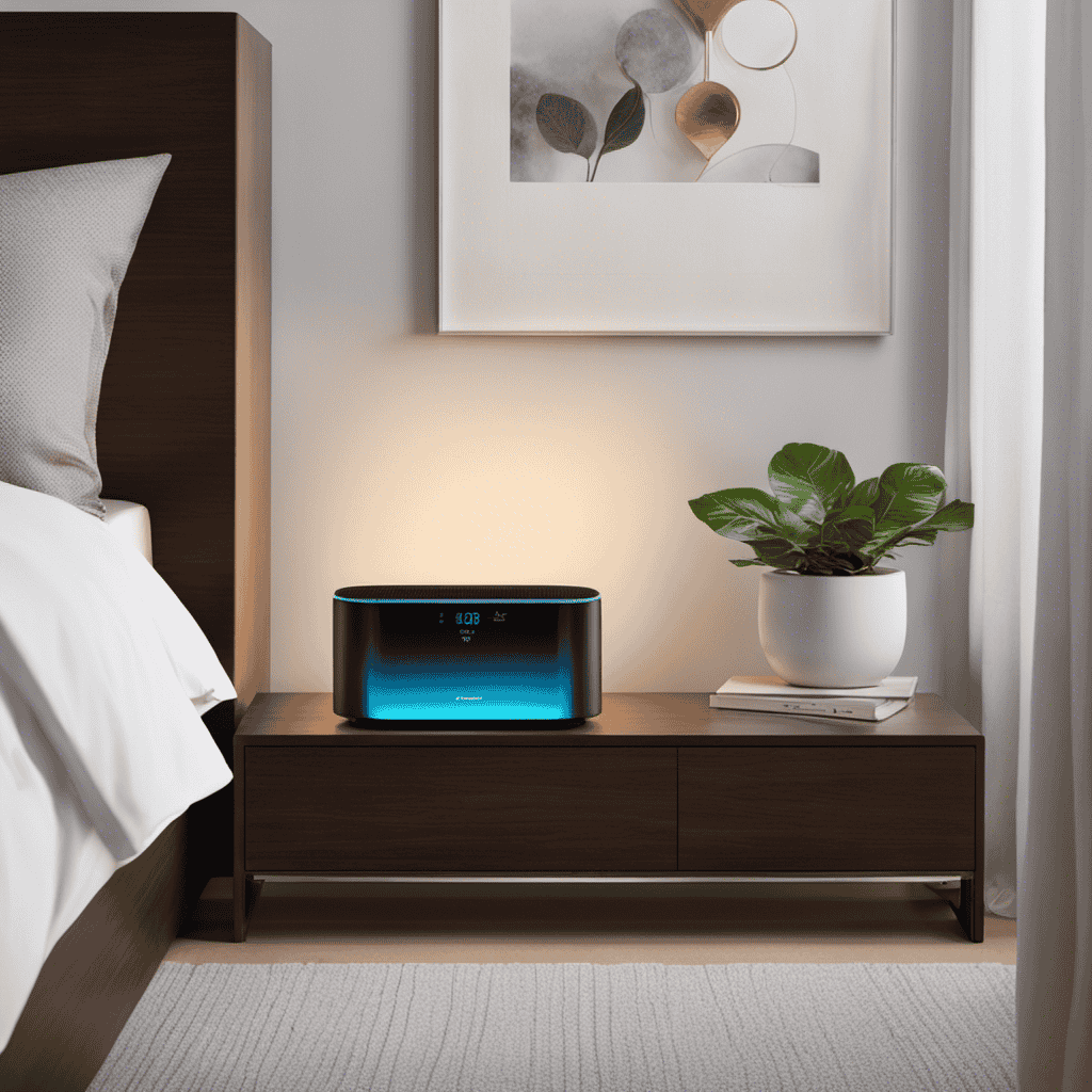 An image showcasing a serene bedroom setting with two contrasting devices – a sleek air purifier gently emitting purified air, and a modern humidifier releasing a fine mist, inviting readers to ponder the benefits of each