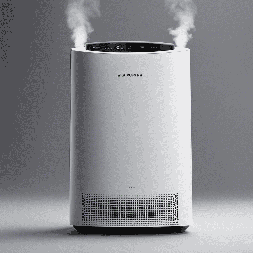 An image showcasing two arrows, one pointing towards the front and another towards the back of an air purifier