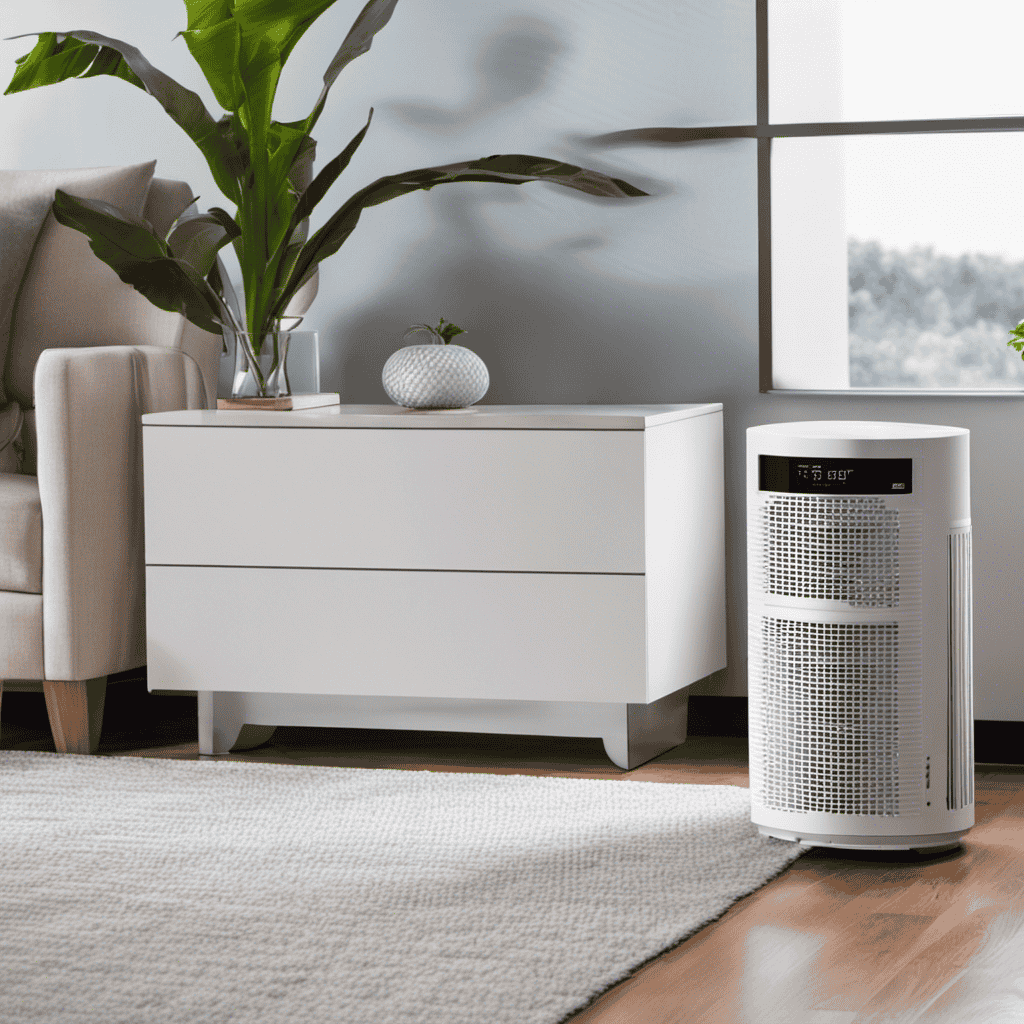 An image showcasing the sleek Therapure 640 Five Stage Air Purifier with Air Quality Monitor