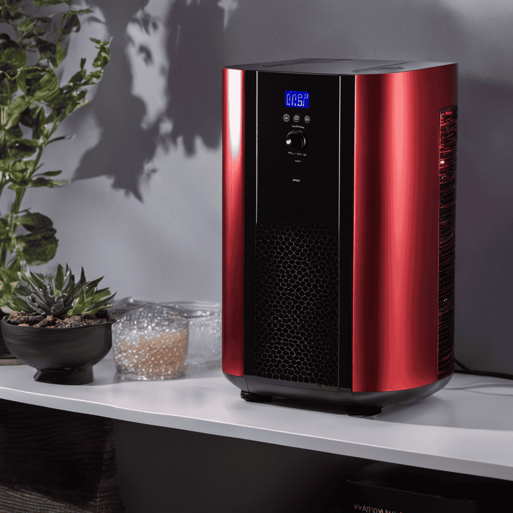 An image focusing on an Ivation Ozone Generator Air Purifier with its "Red" light indicator turned off