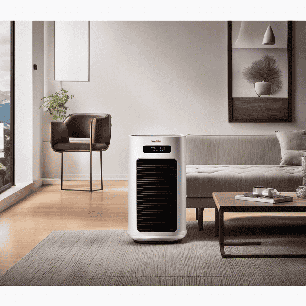 An image featuring a Honeywell air purifier with a vivid red indicator light illuminated, contrasting against a soothing background, symbolizing curiosity and prompting readers to explore why the light is on