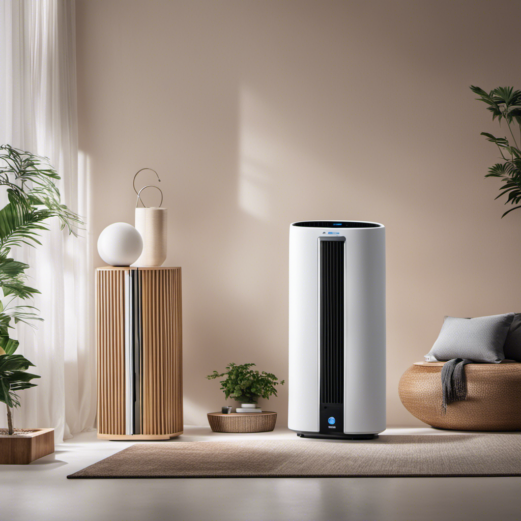 An image showcasing the diverse range of air purifiers available, featuring a collage of various types such as HEPA filters, activated carbon, ozone generators, UV germicidal lamps, and electrostatic precipitators