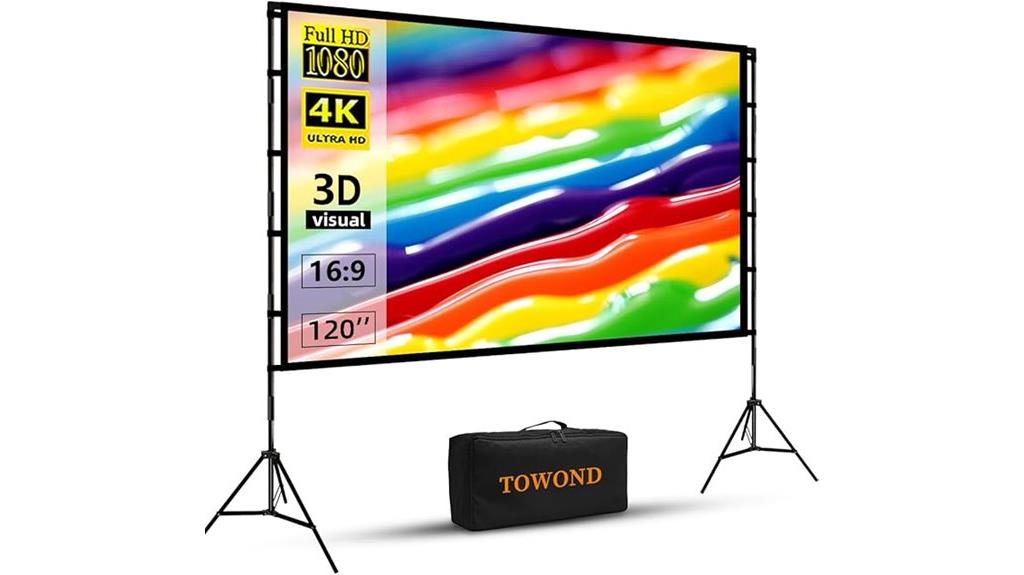 120 inch portable projector screen
