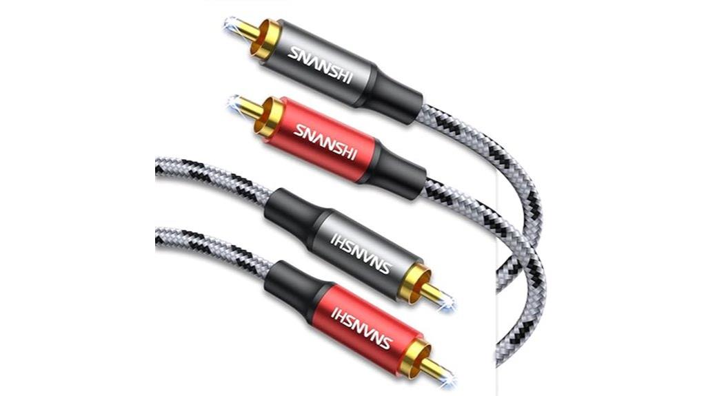 5ft gold rca cables