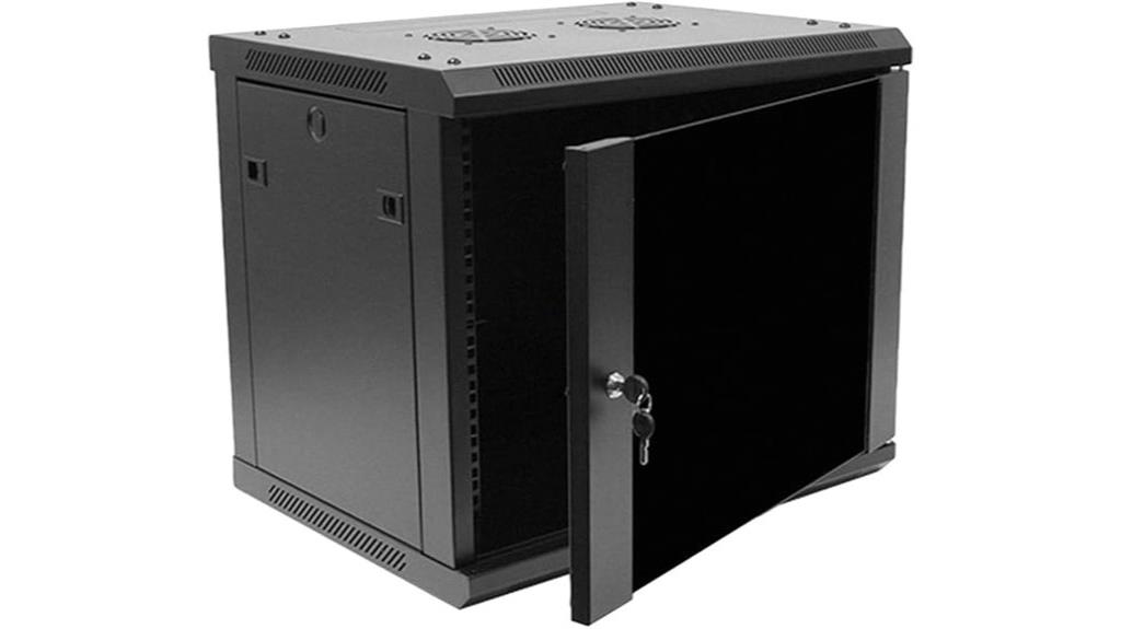 9u locking glass rack