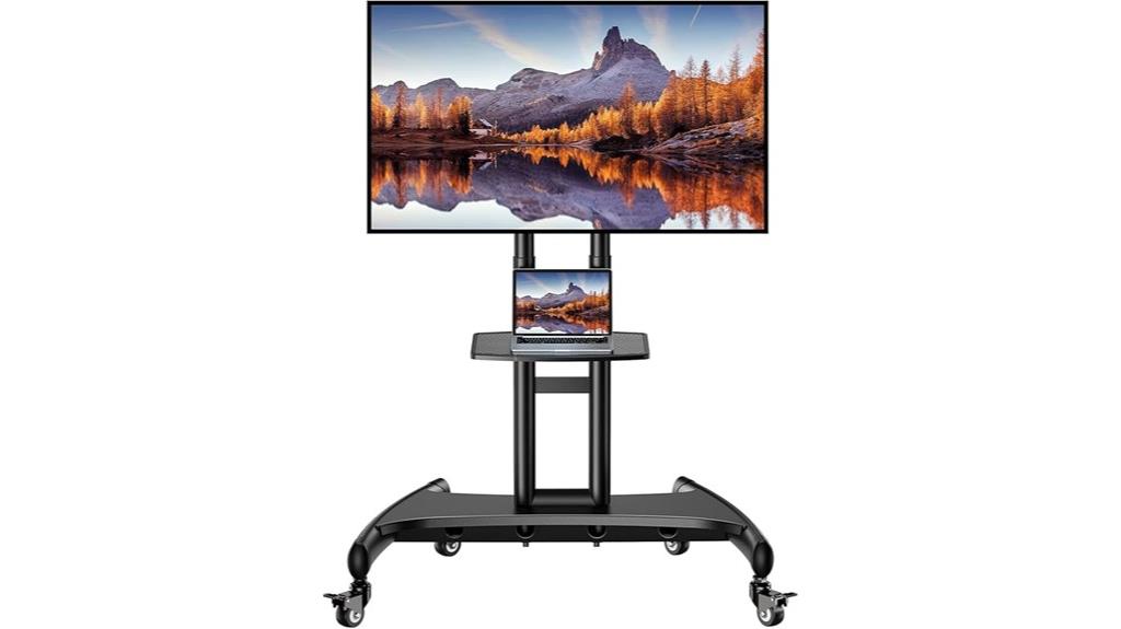 adjustable mobile tv cart