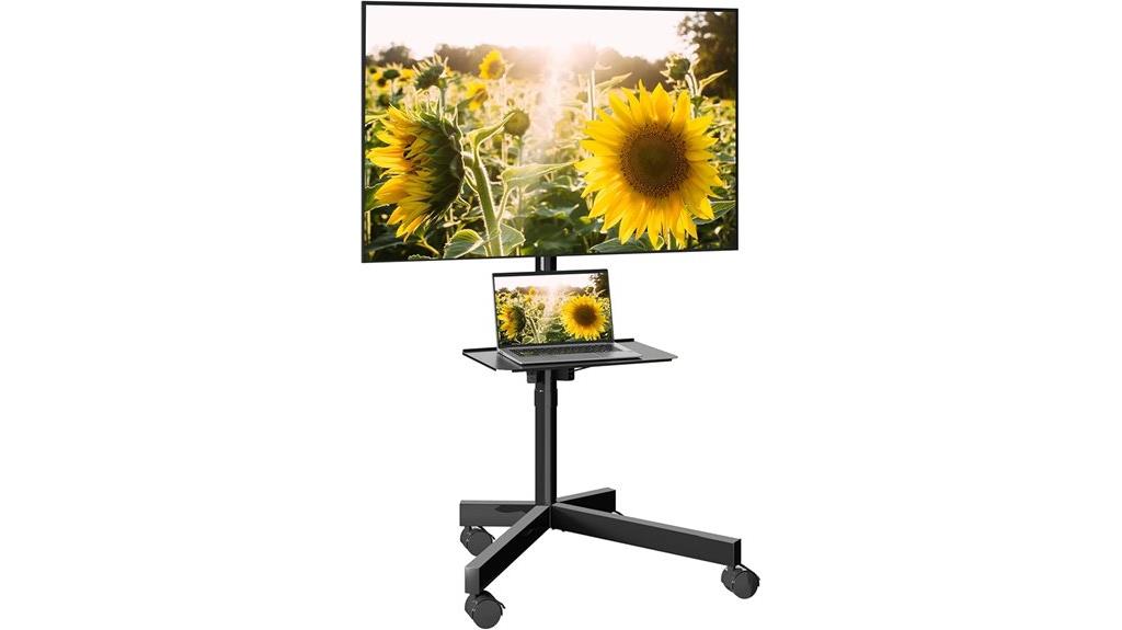 adjustable mobile tv cart