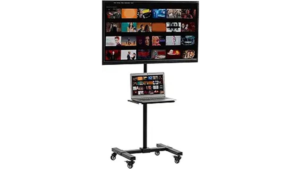adjustable mobile tv cart